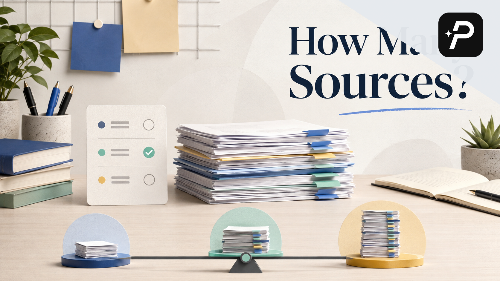 Editorial cover for How Many Sources Does a Research Paper Need?